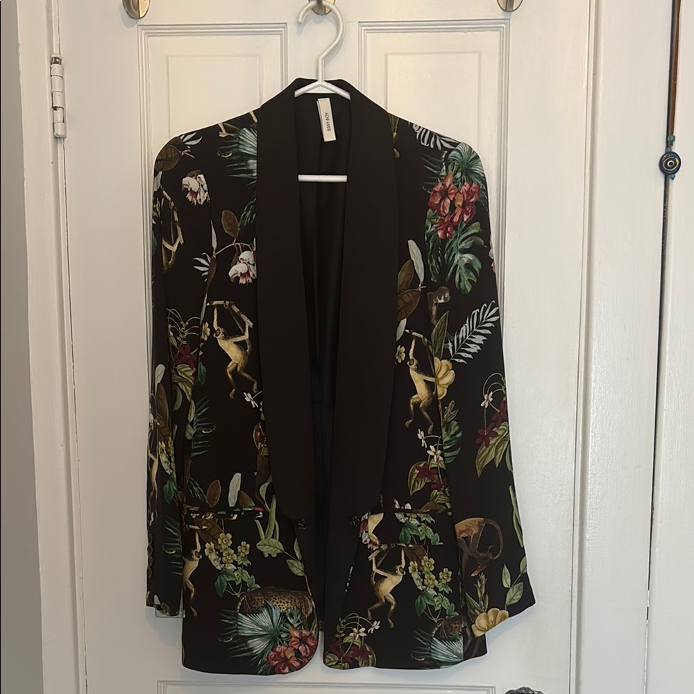 Floral Black Women's Blazer